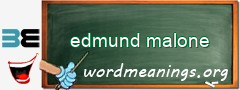 WordMeaning blackboard for edmund malone